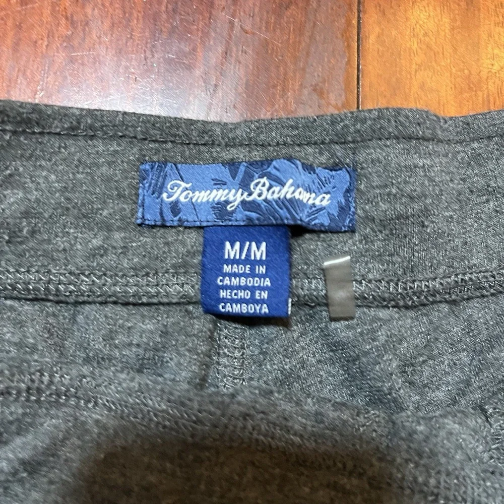 Tommy Bahama Pants Mens Medium Gray Lounge Sleep Drawstring Elastic Waist Pajama